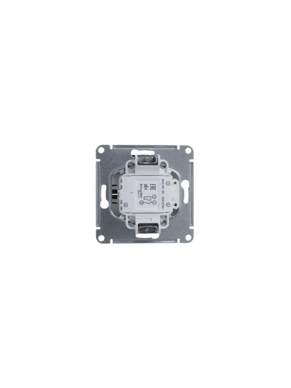 Выключатель 2-кл. СП Glossa 10А IP20 (сх. 5а) 10AX с подсветкой механизм антрацит SE GSL000753