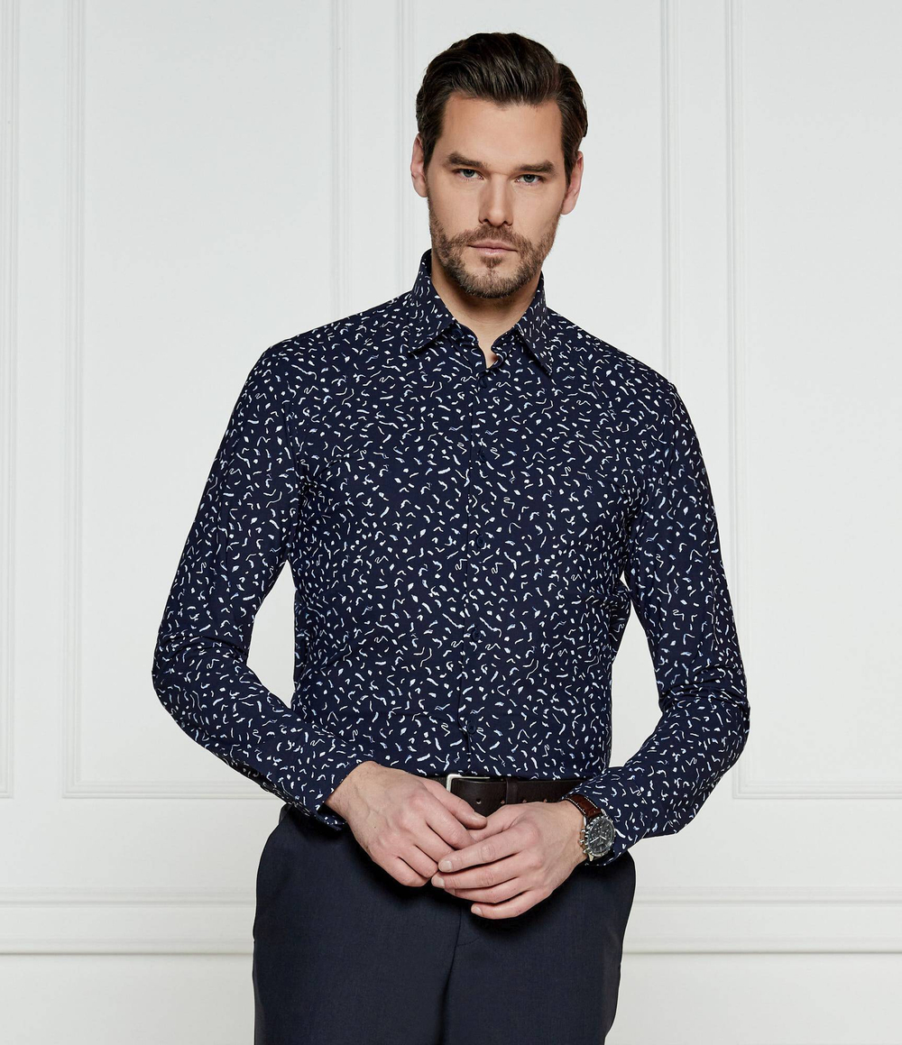 Рубашка P-ROAN-kent-C1-233 BOSS BLACK - темно-синий(50533561)