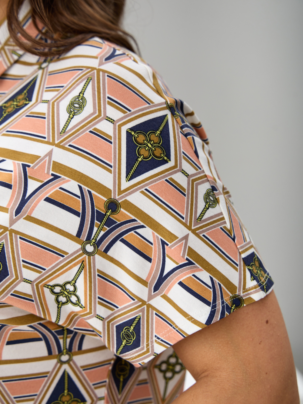 Блузка БЛв-182/ромб-цепи