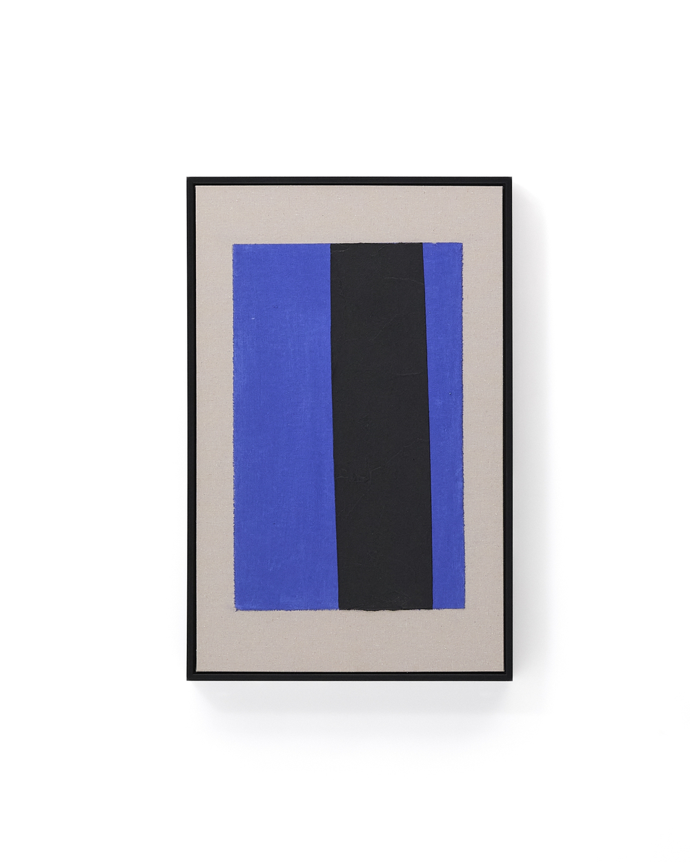 Zernu Абстрактная картина с синими и чёрными вертикальными линиями 42 x 65 см