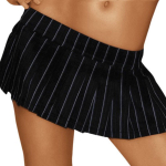 Строгая плиссированная школьная юбка в полоску