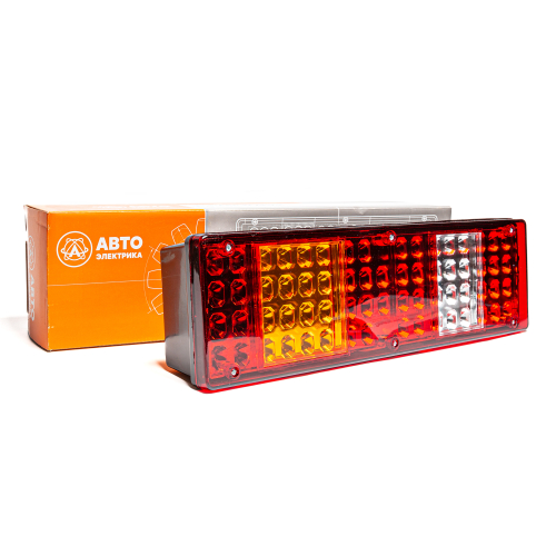 Фонарь задний, КамАЗ, МАЗ, УРАЛ, светодиодный, правый, жгут с вилкой сцаз, 24 В