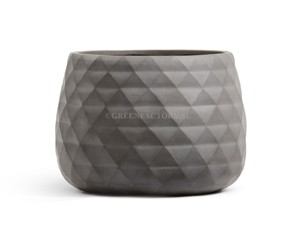 Кашпо TREEZ ERGO - серия Diamond - Низкая чаша - Мокко