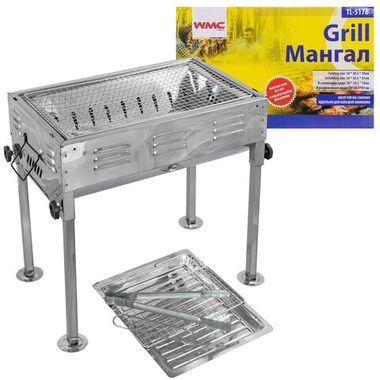 Мангал складной(50х30.5х18см-в слож. виде, 50х30.5х47 в разлож. виде) WMC TOOLS WMC-TL517B