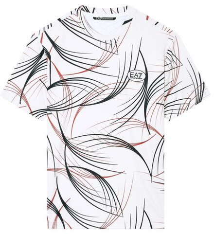 Теннисная футболка EA7 Tennis Pro In Ventus7 - fancy white