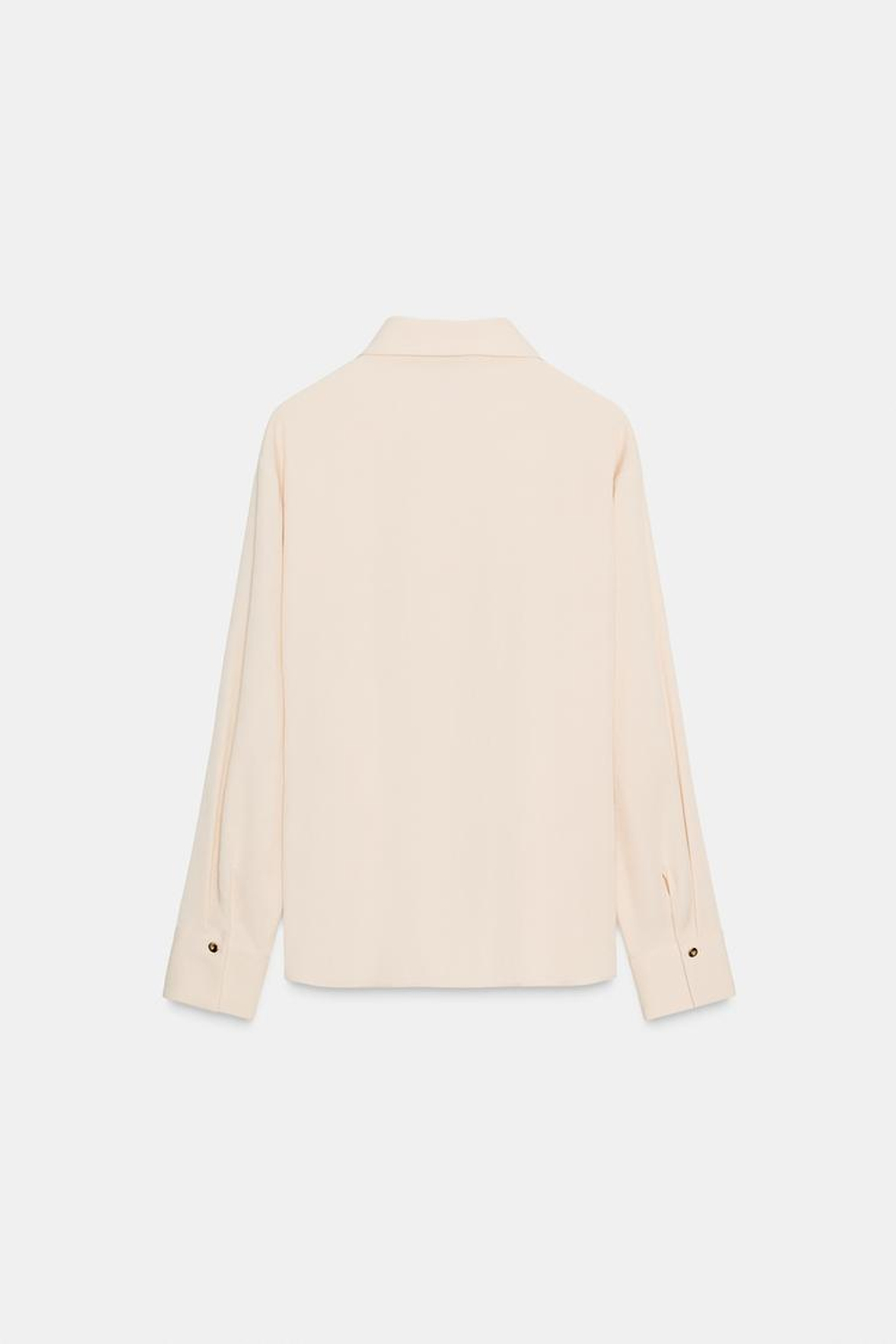 ZARA РУБАШКА С УЗЛОМ НА ТАЛИИ, ЭКРЮ