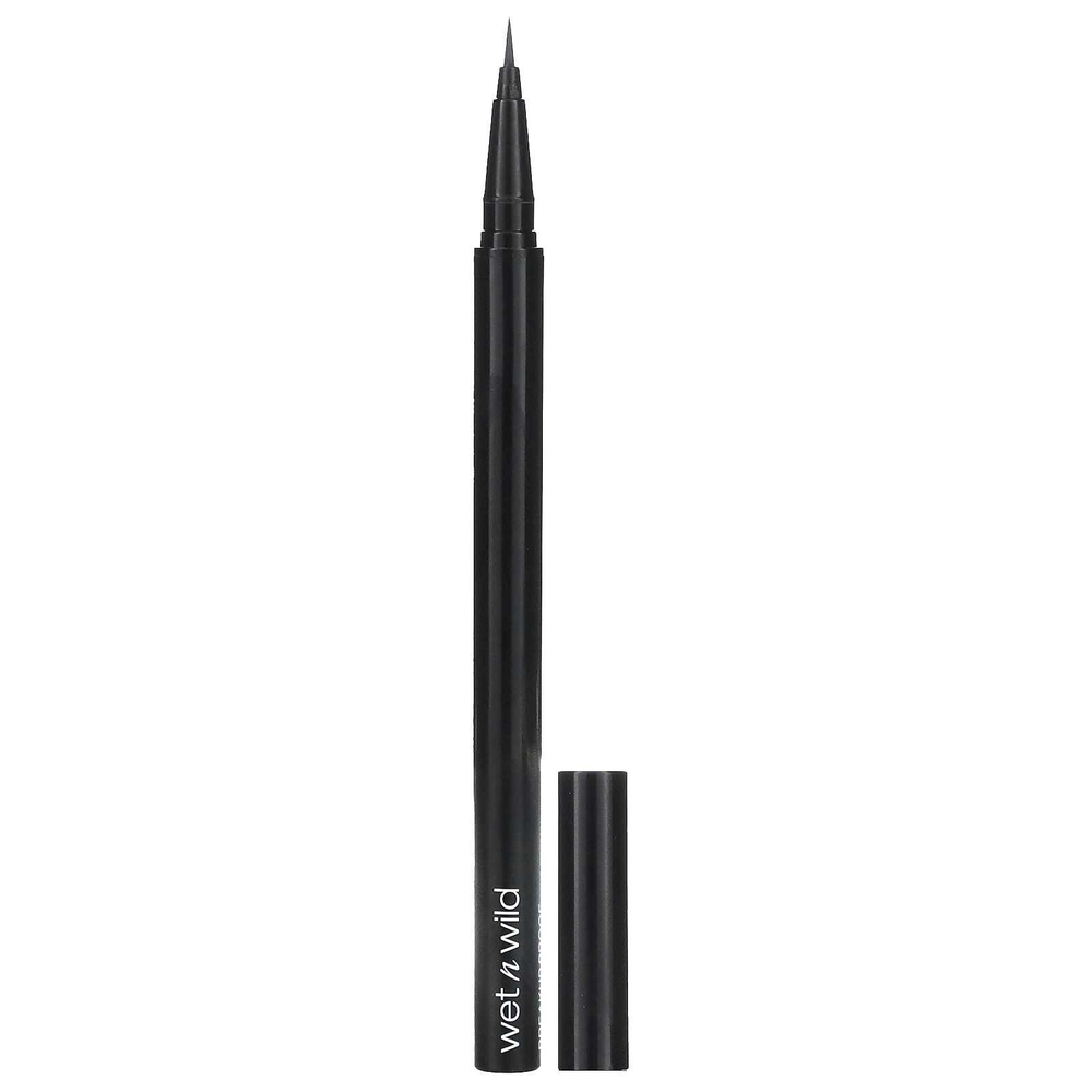 wet n wild, Breakup Proof, Skinny, водостойкая жидкая подводка для глаз, 1115530 насыщенный черный, 0,5 мл (0,017 жидк. унции)