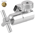 Вентиль Сунержа 3D правый крест G 1" нар.р. / G 3/4" н. г. (Состаренная бронза)