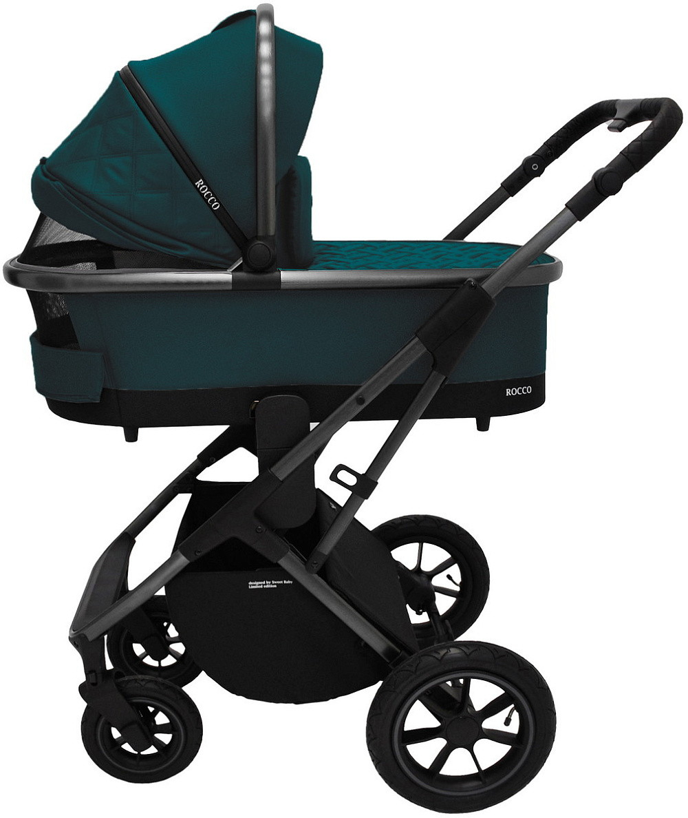 Коляска 4 в 1 Sweet Baby Rocco Air + автокресло Elegante Plus с базой i-Size ISOFIX DK780 Green (Air)