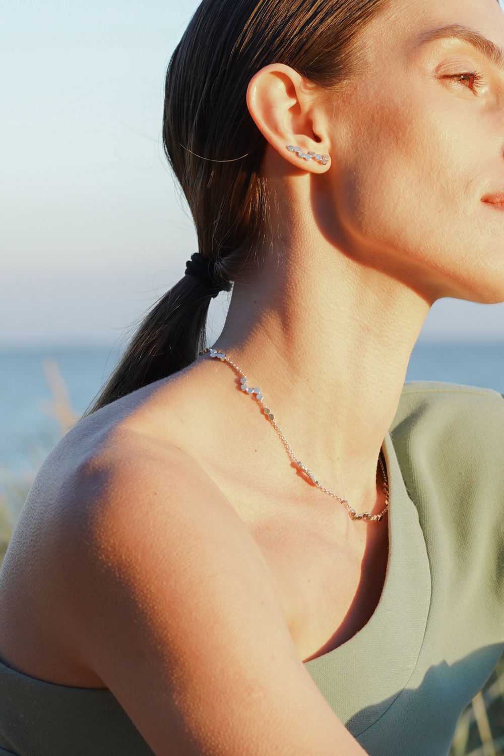 E.Tolstaya Серьга-клаймбер Конфетти на леввое ухо