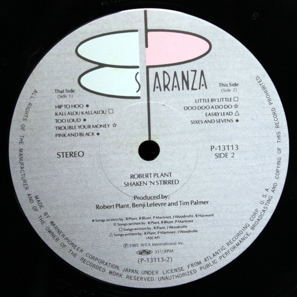 Robert Plant / Shaken 'N' Stirred (LP)