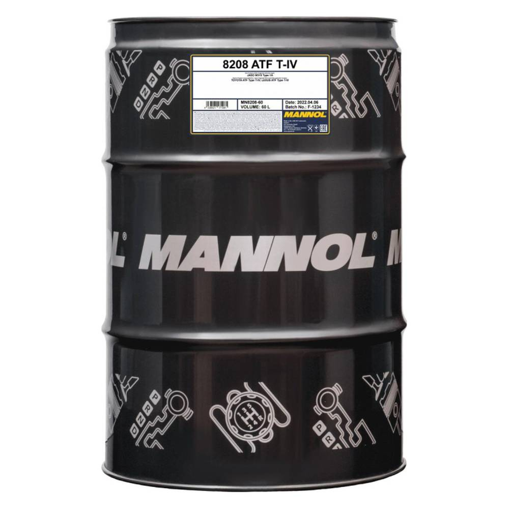 Синтетическое трансмиссионное масло MANNOL ATF T-IV (208л.)