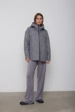 Куртка-рубашка Alexandra Talalay стёганая AW015 серая