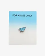 Значок For Kings Only Бумажный Самолётик голубой