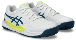 Детские Кроссовки теннисные  Asics Gel-Resolution 9 GS Clay - white/restful teal