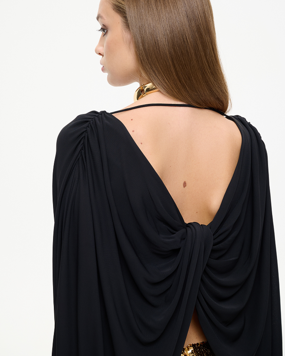 Драпированный топ из трикотажа