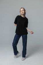 Классика Ж футболка оверсайз (черный) Lena Basco (Акция)