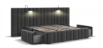 Кровать BOSS INFINITY 180*200 велюр Monolit серая