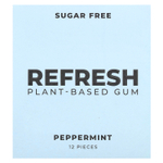 Refresh Gum, растительная жевательная резинка, со вкусом перечной мяты, 12 шт.