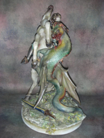 Статуэтка. Фарфор. Святой Георгий. Capodimonte. Италия