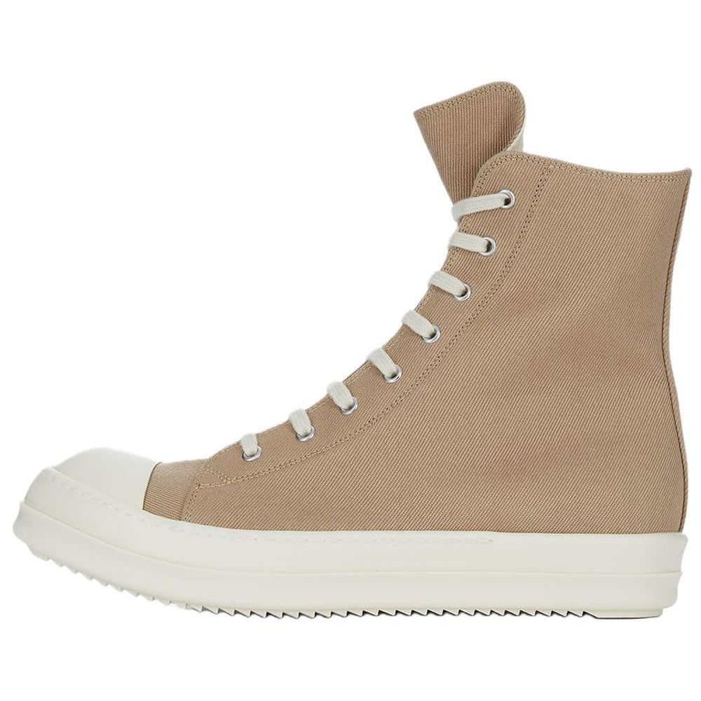 Rick Owens DRKSHDW High top Canvas Shoes Women"s Beige