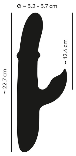 Зеленый вибратор-кролик с подвижным кольцом Thumping Rabbit Vibrator - 22,7 см.