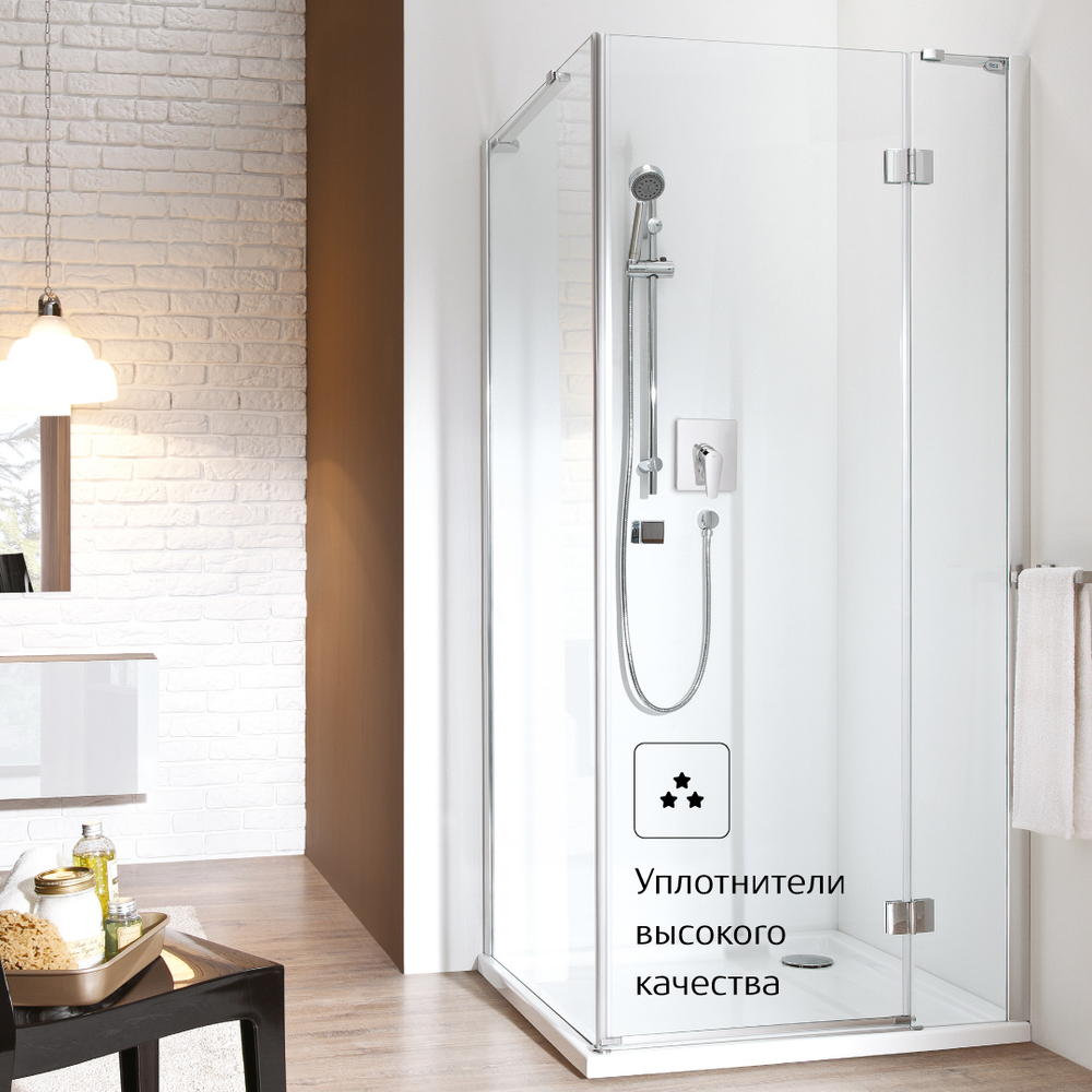 Боковая часть Roca Metropolis 700x1950, прозрачное стекло, профиль xром MP3507012M