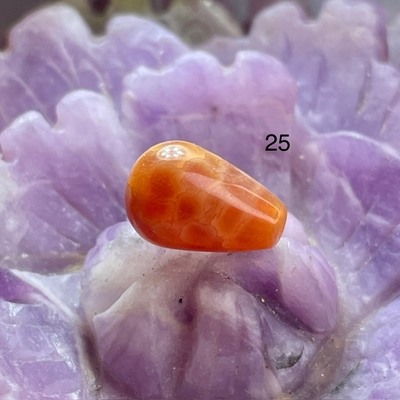 54625  Агат огненный Бусина капля 8*12мм