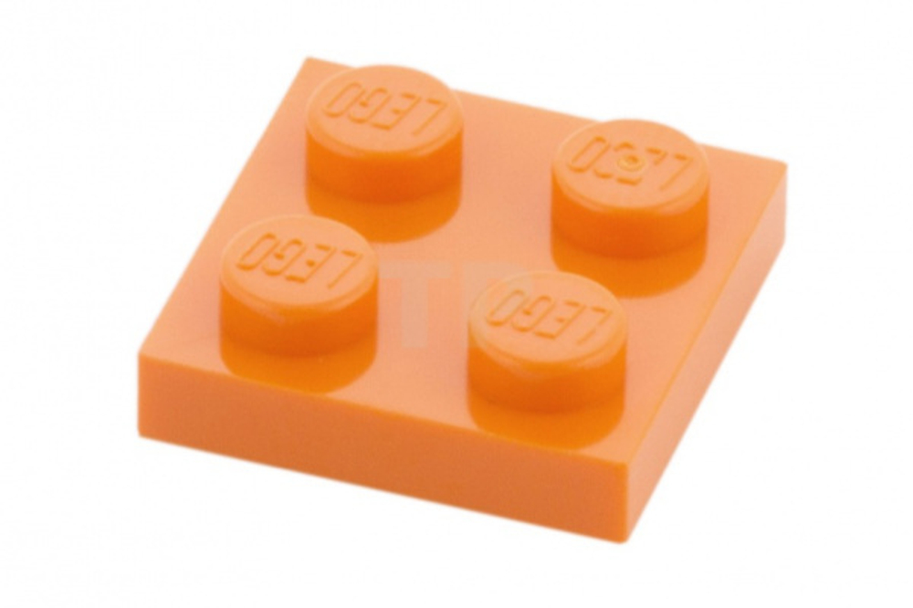 Lego 50шт Плитка 2x2 оранжевая 4159007