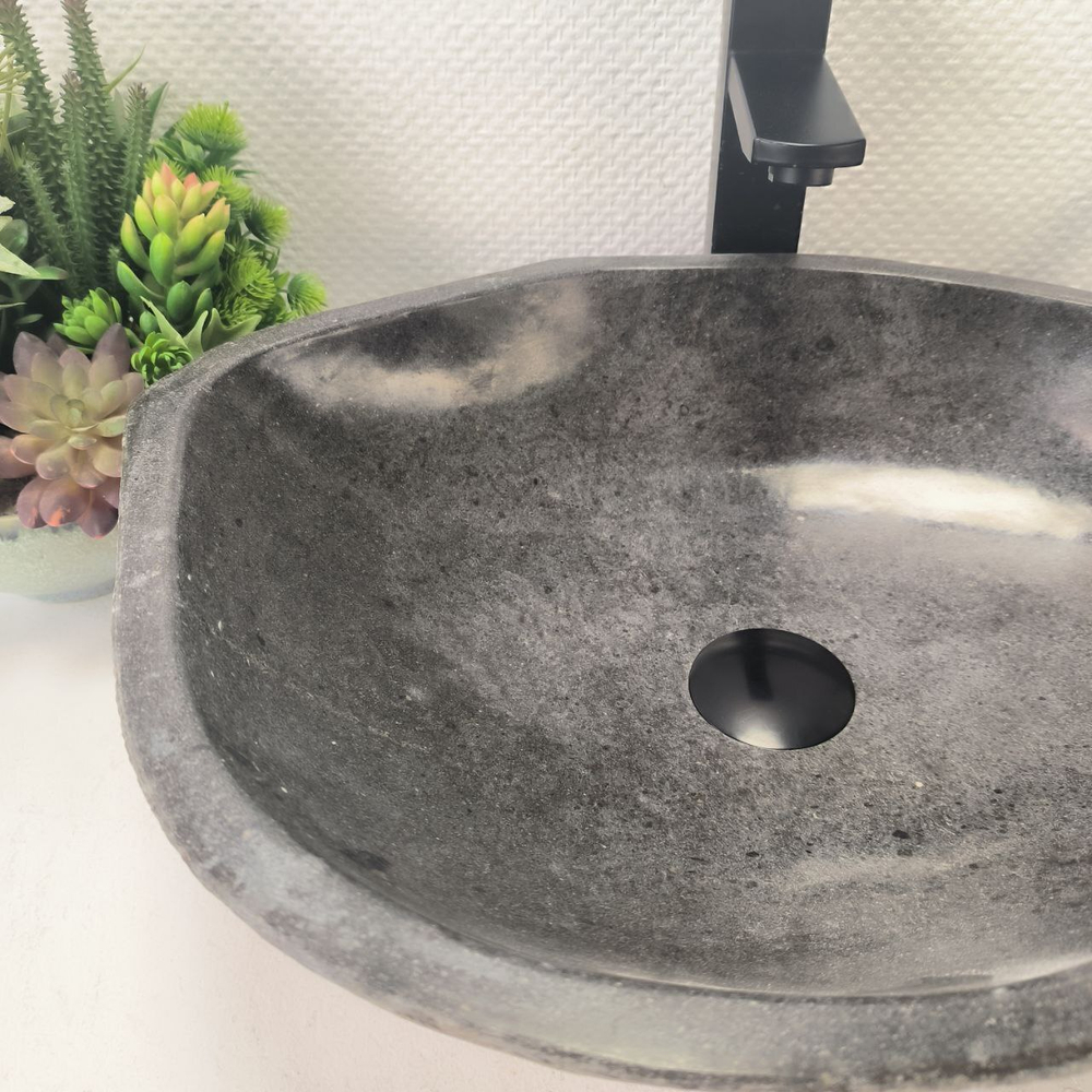 Раковина из речного камня RS-63660 (50*39*15) 0122