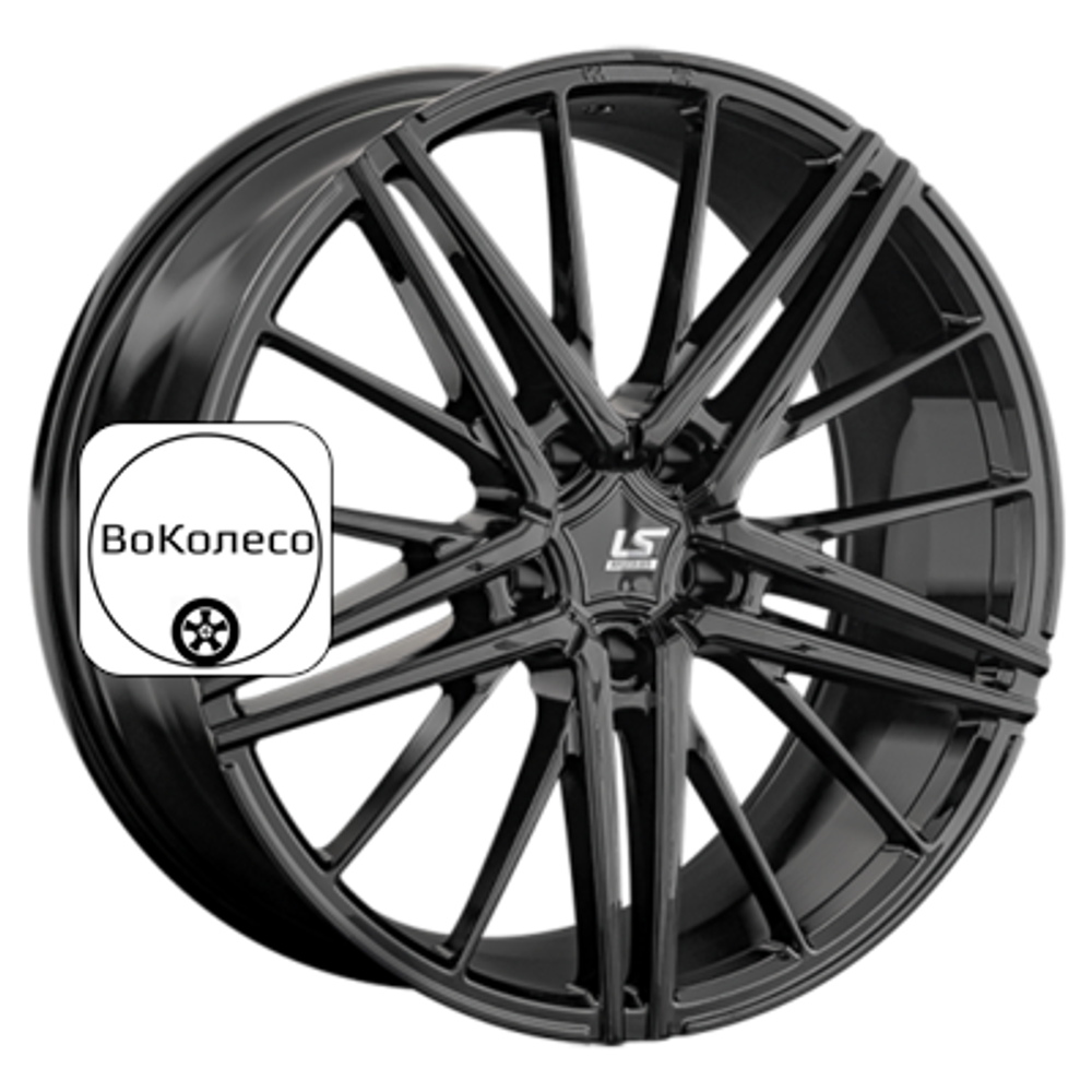 8x18/5x108 ET45 D63,4 RC76 BK (конус, Колпак+лого) LS FlowForming