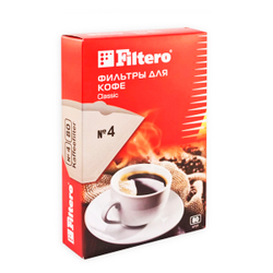 Фильтры для кофе Filtero, №4/80, для пуровера на 4 чашки