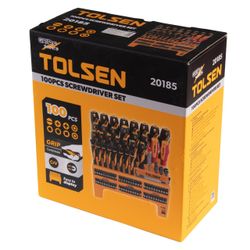 TOLSEN (TT20185) Набор отверток «Gripro», вставки (биты), на подставке, 100 предметов
