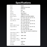 20000mAh Power Bank (USB-C + USB-C/USB-C/USB-A) 165W Gray TFT Display Type