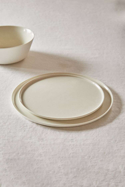 ZARA HOME НАБОР ИЗ 2 ТАРЕЛОК L, БЕЛЫЙ