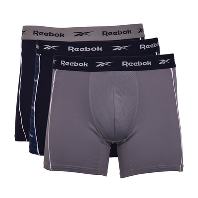 Мужские спортивные боксеры Reebok Med Sports Trunk Jagger 3P - slate grey/vector navy/print