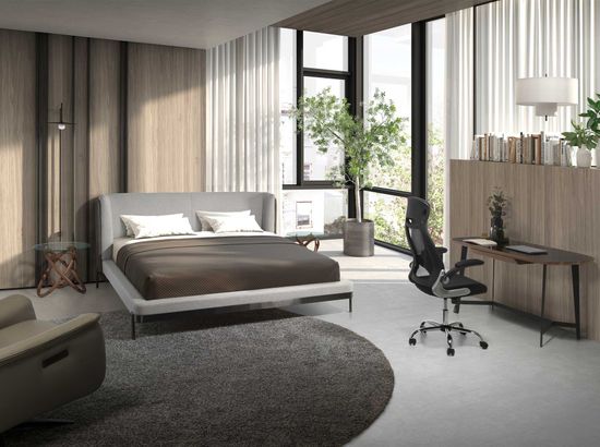 Приставной столик 2126/LT20051 из стекла и ореха