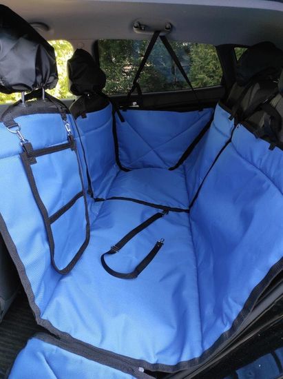 Автогамак "Премиум Трансформер 3-слойный" для перевозки крупных собак до 100 кг на 1/3, 2/3 или заднем сиденье целиком (3-х слойный с ПВХ-600)