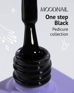 Гель-лак MOODNAIL One step Pedicure collection Black, 10г