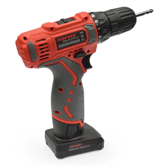 Аккумуляторный шуруповерт "ПАРМА" ДША-01-1518/2Li