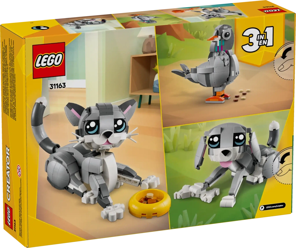 Конструктор LEGO Creator 31163 Игривый кот, 3в1