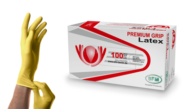 Перчатки стоматологические нестерильные латексные неопудренные Premium SFM 50 пар