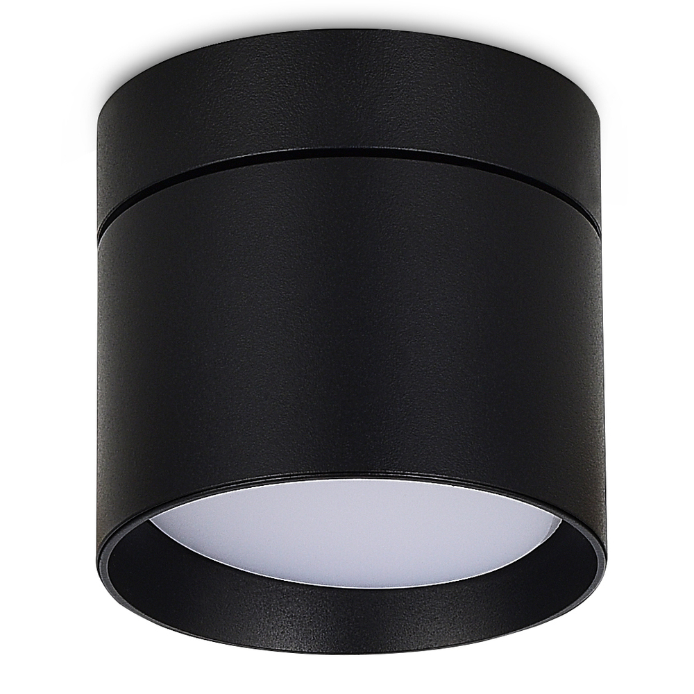 Светильник накладной,  поворотный,  GX53,  D84xH75мм,  IP20,  черный,  без лампы