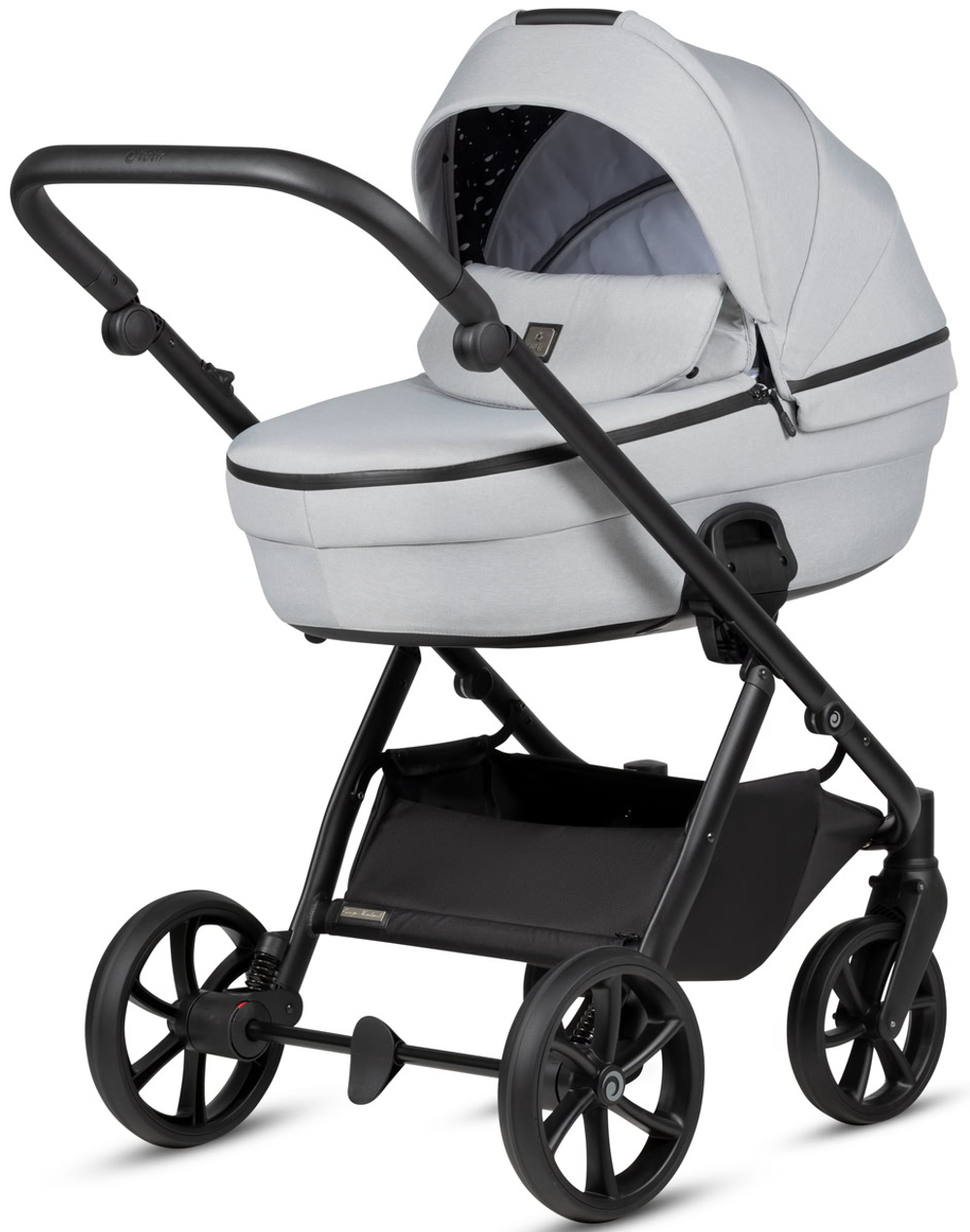Детская коляска Tutis Uno 6 Plus Essential collection 4 в 1 с автокреслом Elo Lux EduSky Black и базой 1602142 Risso