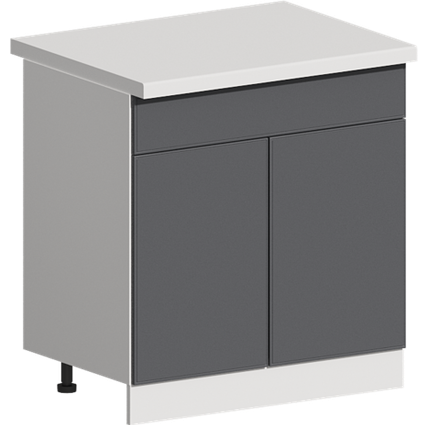 Кухня Модуль ШН1Я 800 Графит / Графит Софт