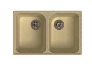 GranFest QUARZ (ECO-15) Мойка  2 чаши 740*480 (бежевый) арт. GF-Z--