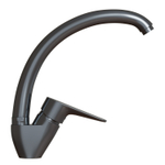 Смеситель для кухни 35k MIXLINE ML14-031GR высокий излив б/отв боковая п/гайку ГРАФИТ (без подводки)