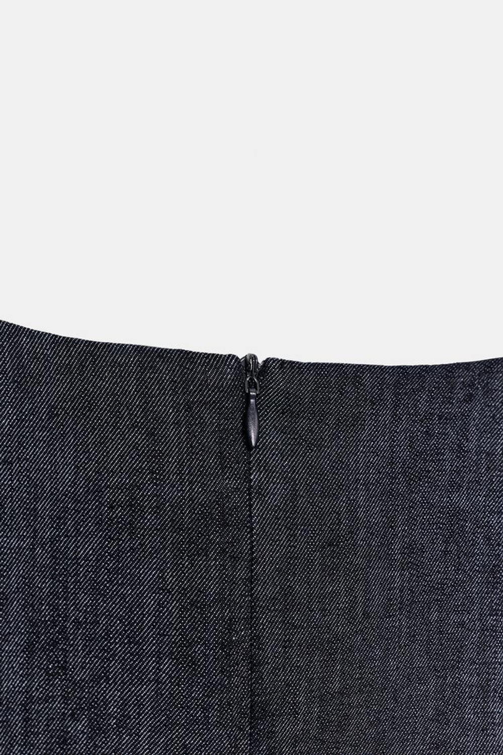 ZARA ДЖИНСОВОЕ МИНИ-ПЛАТЬЕ Z1975 С ПЫШНЫМИ РУКАВАМИ, СИНИЙ