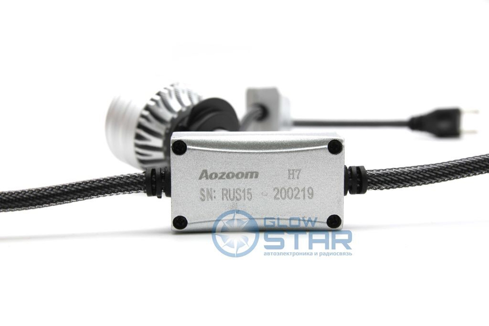 Светодиодные лампы H7 Aozoom ALH-08 в штатную линзу с вент-ром, 12V, 35W, 6000K (комплект, 2шт)
