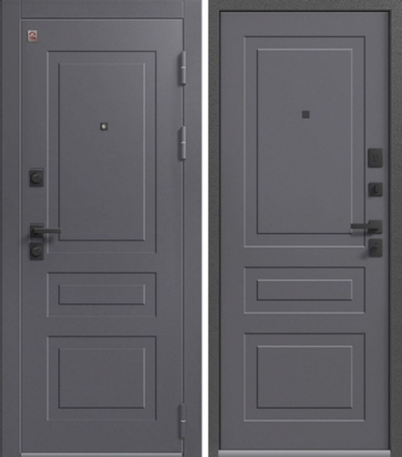 Стальная дверь LUX-4 АНТРАЦИТ МУАР+ СОФТ МАРЕНГО/ Софт маренго